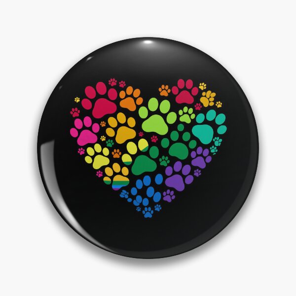 Item preview, Rainbow Paw Print Heart Pride Design designed and sold by SoyLamderma.