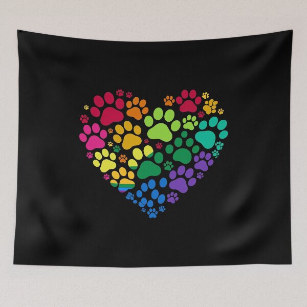 Item preview, Rainbow Paw Print Heart Pride Design designed and sold by SoyLamderma.