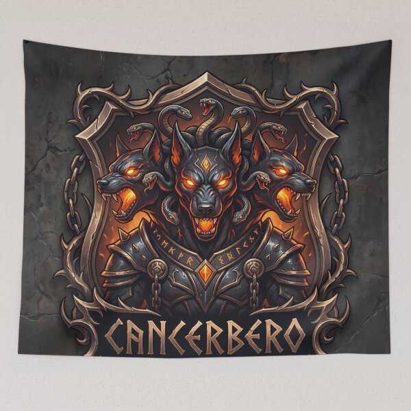Item preview, 666 Cerberus Three Headed Hellhound Gates Of Hades designed and sold by ART ATTACK ZONE.