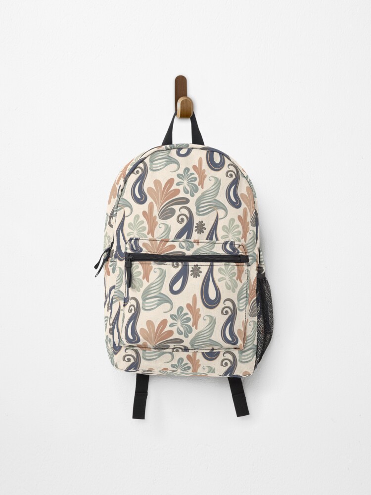 Thumbnail 1 of 3, Backpack, Abstract Botanical Flow designed and sold by Designbes.