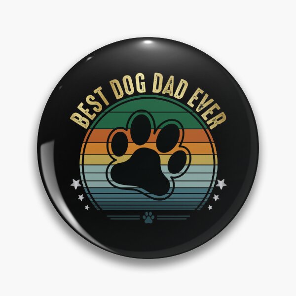 Item preview, Vintage Best Dog Dad Ever Retro Sunset Paw designed and sold by SoyLamderma.