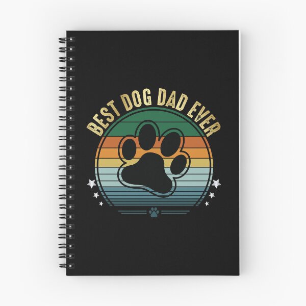 Item preview, Vintage Best Dog Dad Ever Retro Sunset Paw designed and sold by SoyLamderma.