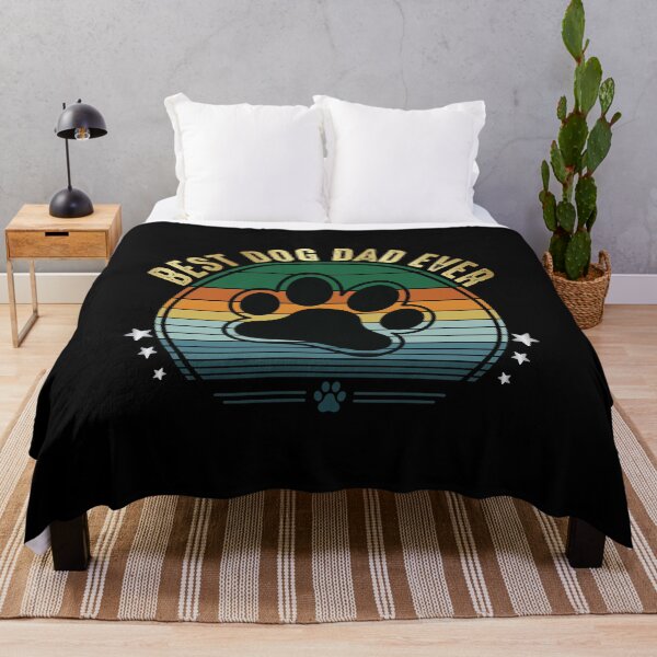 Item preview, Vintage Best Dog Dad Ever Retro Sunset Paw designed and sold by SoyLamderma.