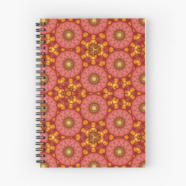 Item preview, Golden Rose Mandala Kaleidoscope Pattern | Coral Pink Sacred Geometry Repeat designed and sold by The Hand That Listens.