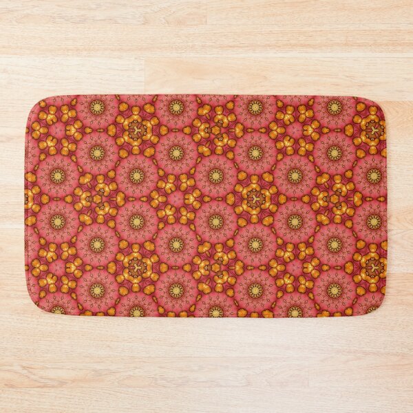 Item preview, Golden Rose Mandala Kaleidoscope Pattern | Coral Pink Sacred Geometry Repeat designed and sold by The Hand That Listens.
