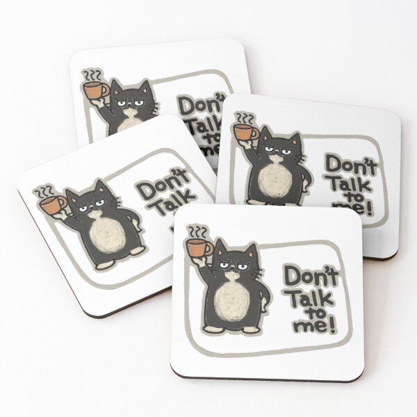 Item preview, Don't Talk To Me | Funny Tuxedo Cat Hand Drawn Design designed and sold by Chibi-NumNum.