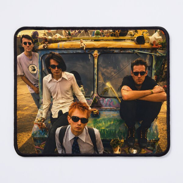 Item preview, The band Radiohead on top of a car  designed and sold by Jennifer-Grier.