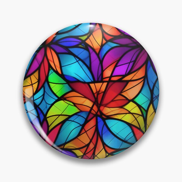 Item preview, Colorful Stained Glass-Style Floral Abstract Art Designs designed and sold by DEC02.