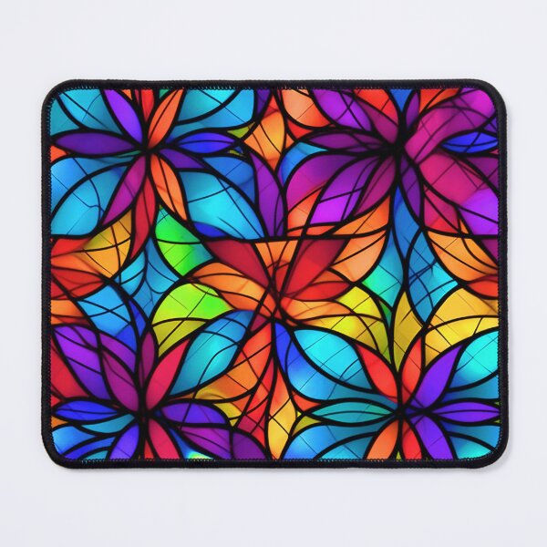 Item preview, Colorful Stained Glass-Style Floral Abstract Art Designs designed and sold by DEC02.