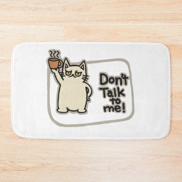 Item preview, Don't Talk To Me | Funny White Cat Hand Drawn Design designed and sold by Chibi-NumNum.