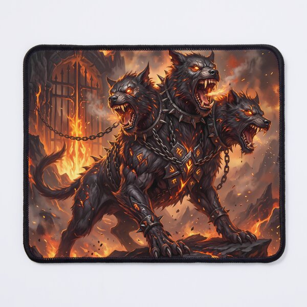 Item preview, Fire Cerberus Three Headed Hellhound Gates Of Hades designed and sold by ART ATTACK ZONE.