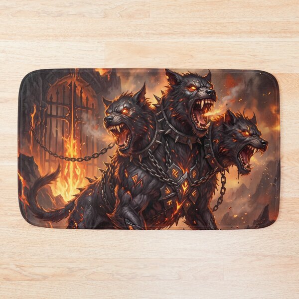 Item preview, Fire Cerberus Three Headed Hellhound Gates Of Hades designed and sold by ART ATTACK ZONE.