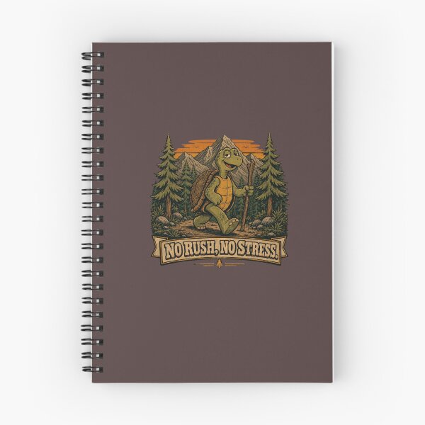 Item preview, No Rush, No Stress Funny Turtle Hiking Mountain Adventure  designed and sold by freshwear design.