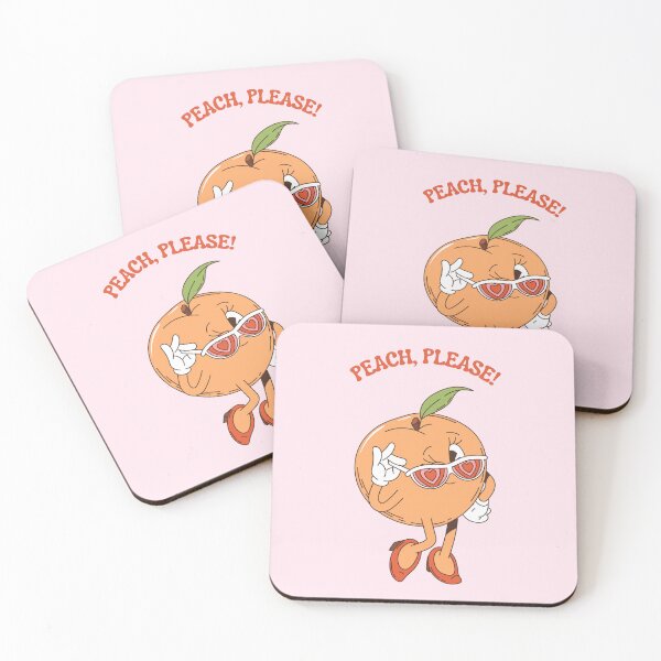 Item preview, Pink Peach Please Sassy Quote & Fruit Illustration Design, Foodie Wall Decor, Gifts for Friends & Family designed and sold by SpringTeaDesigns.