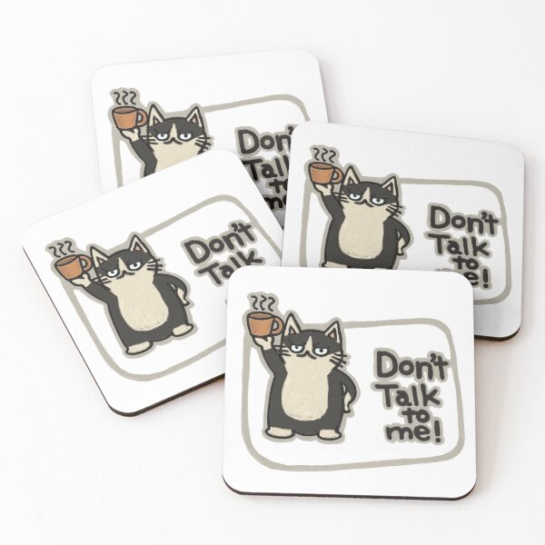 Item preview, Don't Talk To Me | Funny Tuxedo Cat Hand Drawn Design designed and sold by Chibi-NumNum.