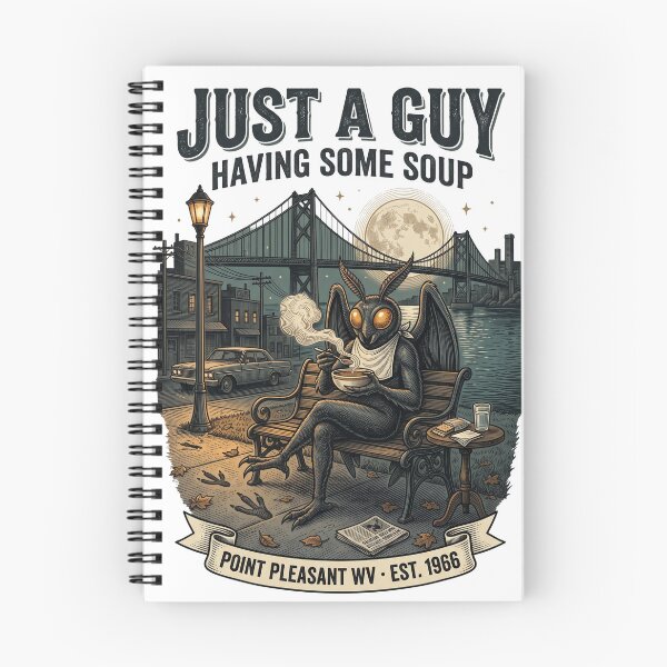 Item preview, Mothman Just a Guy Having Some Soup  designed and sold by Roy & Tiffany.