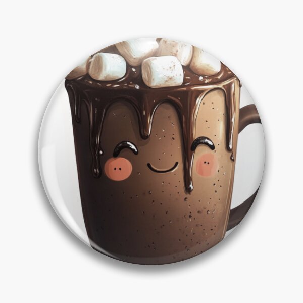 Item preview, Cozy Cocoa Cup Sticker | Cute Hot Chocolate with Marshmallows | Kawaii Drink Sticker designed and sold by overcomercrafts.