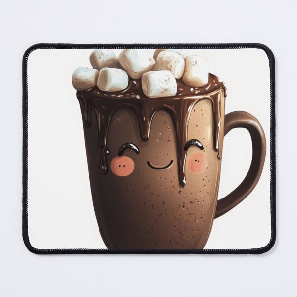 Item preview, Cozy Cocoa Cup Sticker | Cute Hot Chocolate with Marshmallows | Kawaii Drink Sticker designed and sold by overcomercrafts.