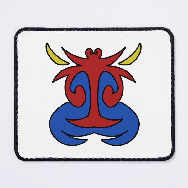 Item preview, Abstract Red And Blue Tribal Warrior Shield Emblem designed and sold by EruvynStudiose.