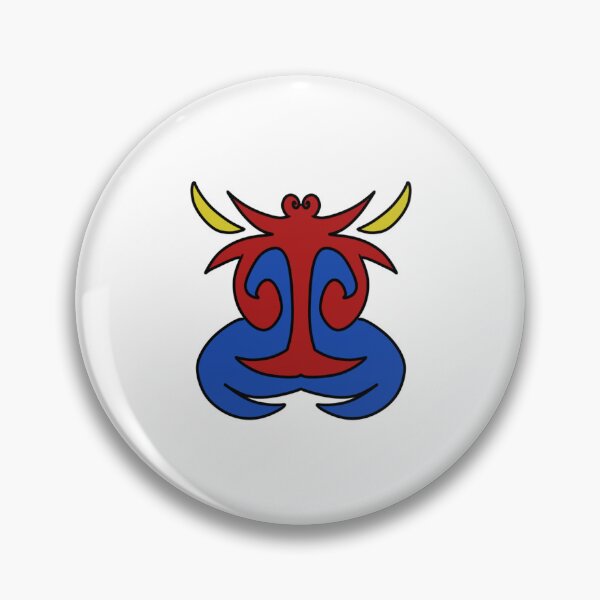 Item preview, Abstract Red And Blue Tribal Warrior Shield Emblem designed and sold by EruvynStudiose.