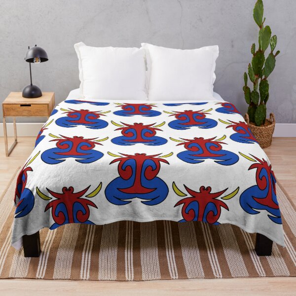 Item preview, Abstract Red And Blue Tribal Warrior Shield Emblem designed and sold by EruvynStudiose.