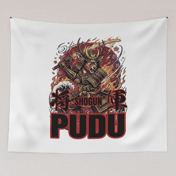 Item preview, Shogun PUDU -Cute but powerful- kanji art designed and sold by LOVEARTDESIGN.