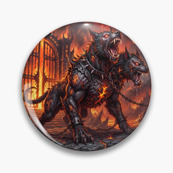 Item preview, Brothers Cerberus Three Headed Hellhound Gates Of Hades designed and sold by ART ATTACK ZONE.