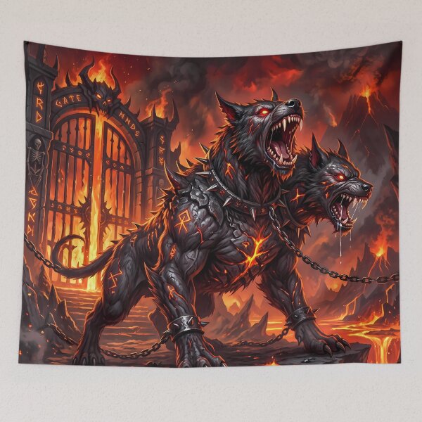 Item preview, Brothers Cerberus Three Headed Hellhound Gates Of Hades designed and sold by ART ATTACK ZONE.