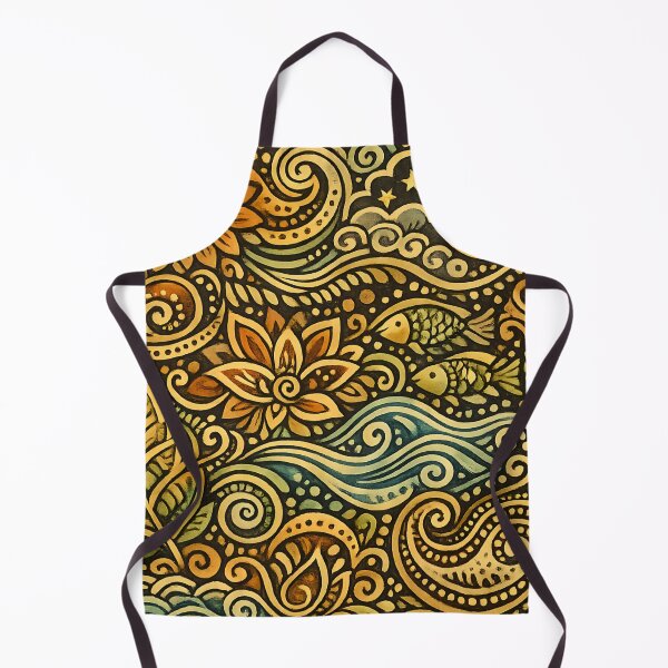 Item preview, Boho Nature Floral & Ocean Pattern | Folk Art Illustration designed and sold by Tshirtstory.