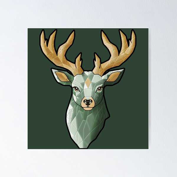 Item preview, Moss Agate Stag designed and sold by DerpCat Sketches.