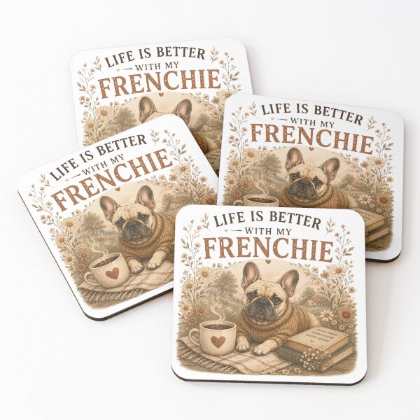 Item preview, Life Is Better With My Frenchie – Cozy French Bulldog Vintage Floral Dog Lover Design designed and sold by Hello Lola.