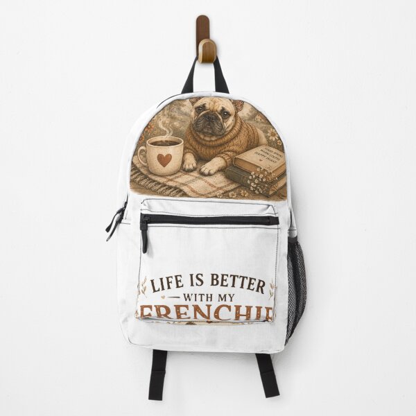 Item preview, Life Is Better With My Frenchie – Cozy French Bulldog Vintage Floral Dog Lover Design designed and sold by Hello Lola.