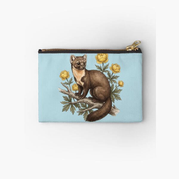 Item preview, Pine Marten Surrounded By Yellow Wildflowers Nature Wildlife designed and sold by BirdsnStuff.