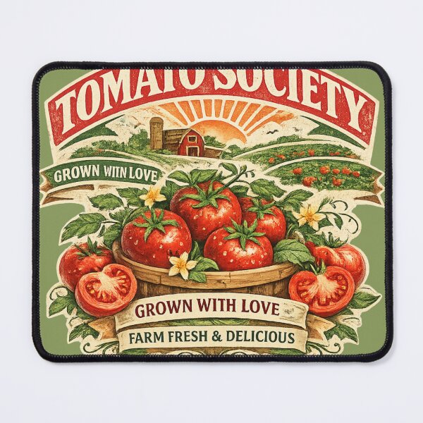 Item preview, Vintage Tomato Society Farm Fresh Illustration designed and sold by NinaVibeStudio.