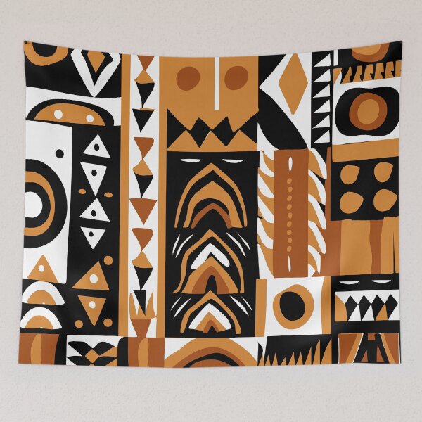 Item preview, African Kwanzaa Design Pattern In Warm Brown Earthtones designed and sold by DEC02.