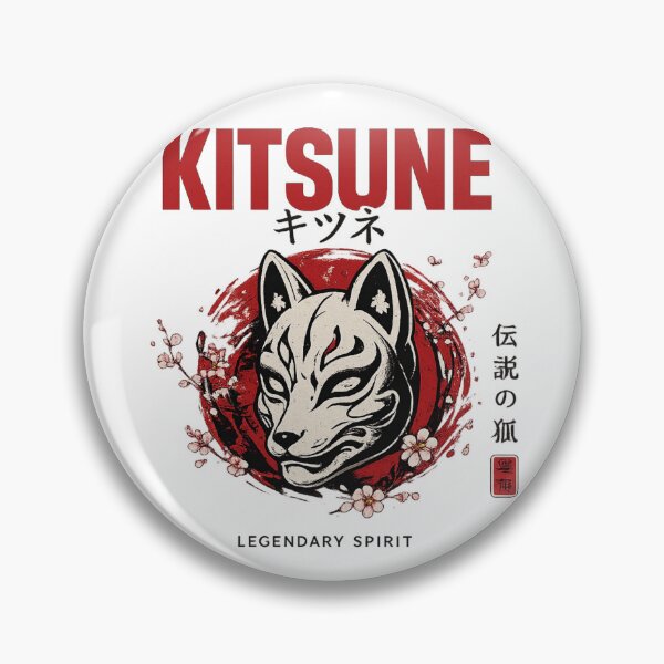 Item preview, Kitsune Fox Mask Japanese Streetwear Design designed and sold by Hamlali-Studio.