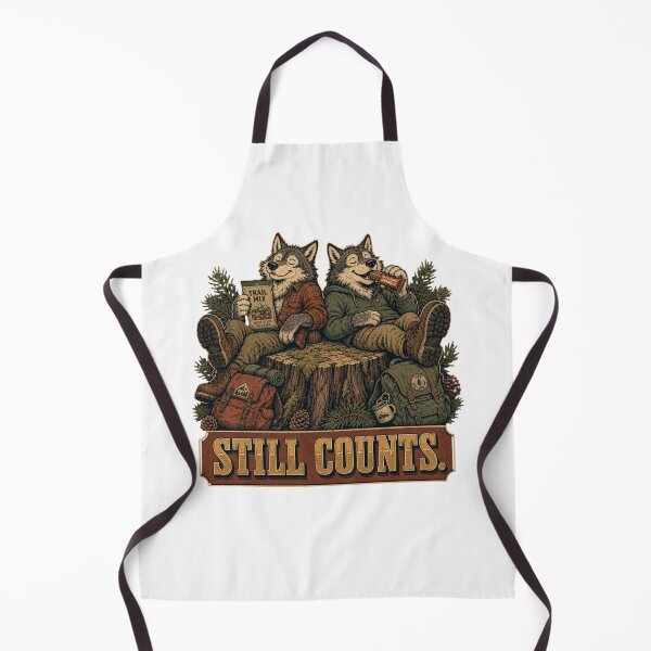 Item preview, Still Counts Funny Wolf Hiking Snack Break Retro Outdoor  designed and sold by freshwear design.