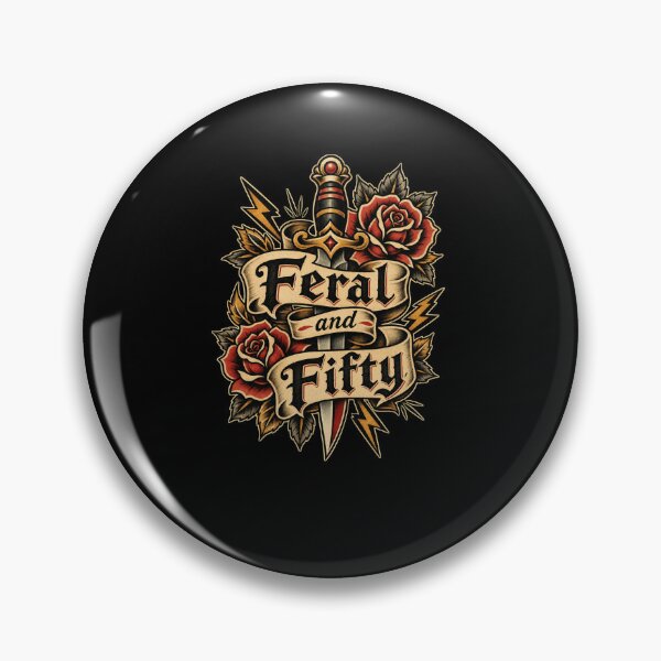 Item preview, Feral and Fifty Traditional Tattoo Dagger Roses designed and sold by snowry.