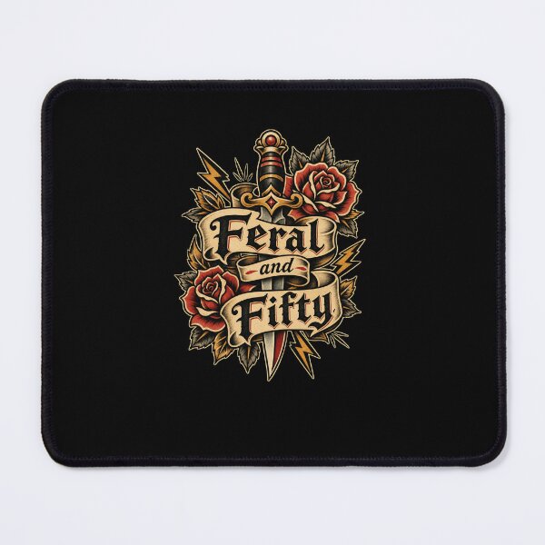 Item preview, Feral and Fifty Traditional Tattoo Dagger Roses designed and sold by snowry.