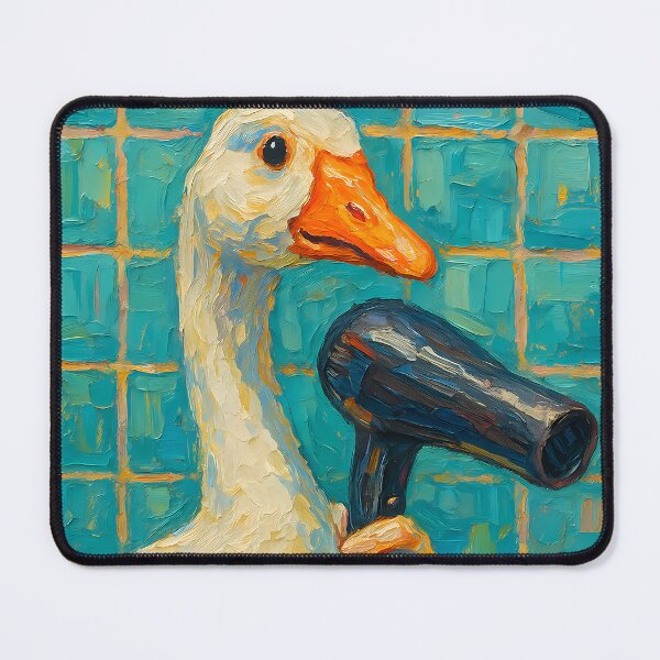 Item preview, Abstract Painting of Singing Goose Serenade | Whimsical Cute Goose Illustration | Colorful Modern Farmhouse Animal Wall Art Print designed and sold by PaintedPixels01.