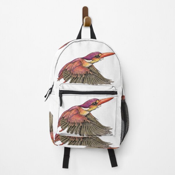 Item preview, Rufous-backed Kingfisher illustrations in a vintage natural history book designed and sold by wonderisland.