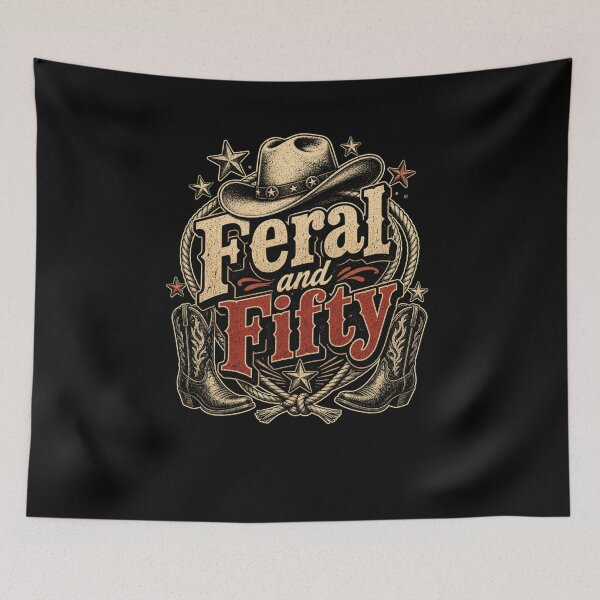Item preview, Feral and Fifty Western Cowboy Boots Hat designed and sold by snowry.