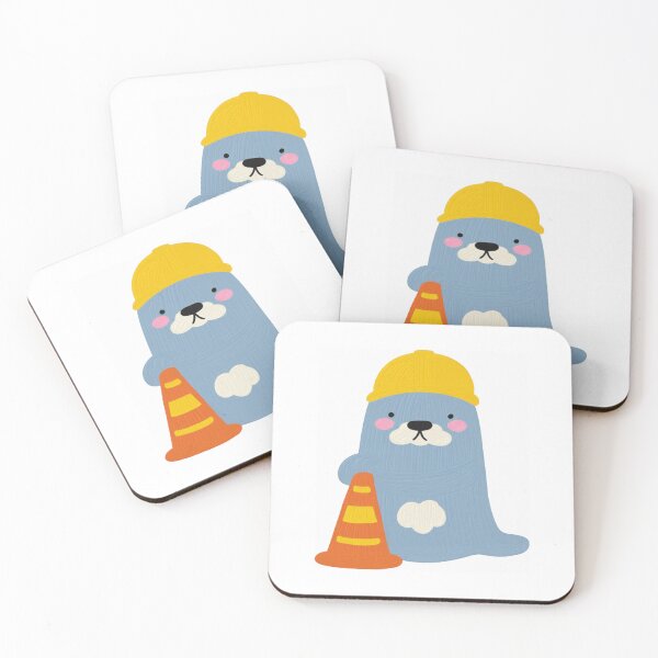 Item preview, Copy of Cute Neil the Seal with Traffic Cone Textured Oil Painting designed and sold by The Emoji Vibe.