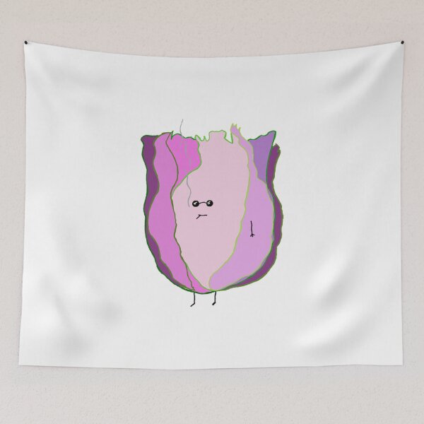 Item preview, Cool Jazz Cabbage Whimsical Pink Vegetable Cartoon Art designed and sold by DumpsterJuicee.