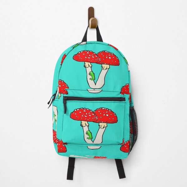 Item preview, Red Mushrooms and Tree Frog designed and sold by JoyfulRVA.