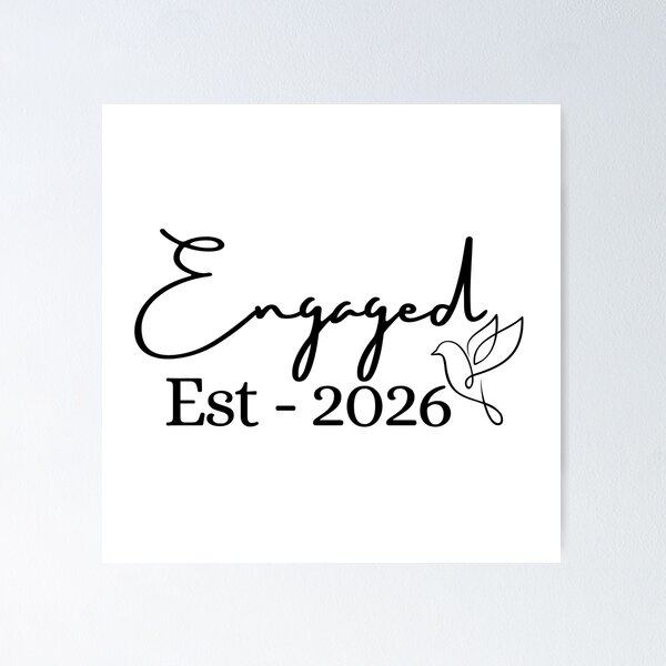 Item preview, Engaged Est. 2026 | Engagement Announcement designed and sold by highflycrafts.