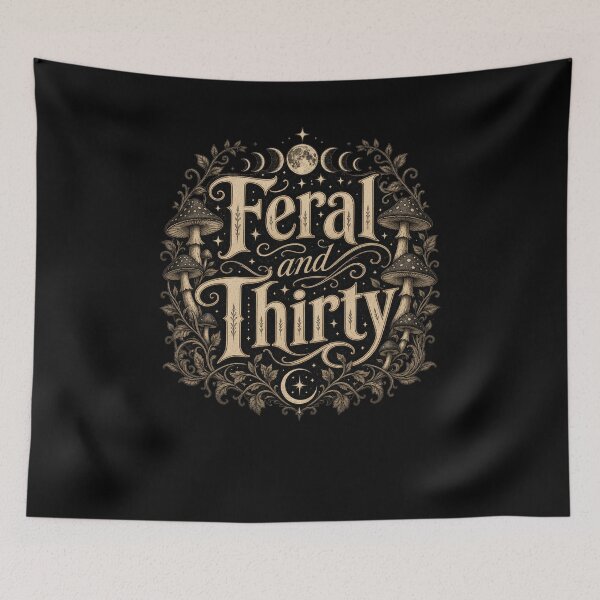Item preview, Feral and Thirty Wild Mushroom Moon Phases designed and sold by snowry.