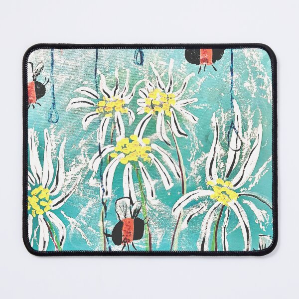 Item preview, Bees, Rain, and Daises Acrylic on Canvas Board designed and sold by Static.Alien.
