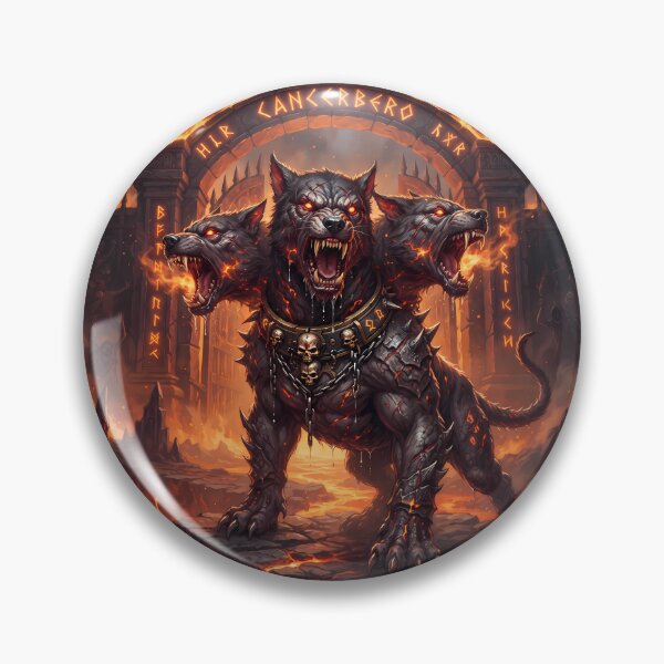 Item preview, Father Cerberus Three Headed Hellhound Gates Of Hades designed and sold by ART ATTACK ZONE.
