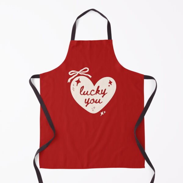 Item preview, Lucky You Red Aesthetic Heart Bow Sparkle Typography Design designed and sold by SpringTeaDesigns.